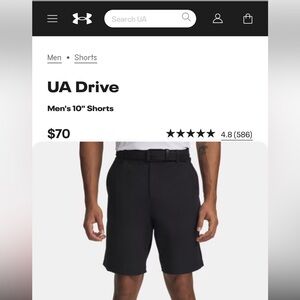 Under Armour navy shorts worn 1x- retail for $70